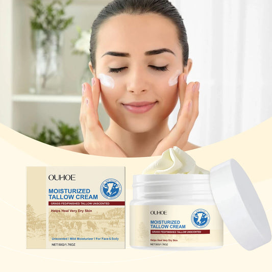 OUHOE Moisturized Tallow Cream - Deep Moisturize, Restore Barrier, Soothe, All Skin Types, Non - greasy, Daily Use