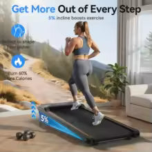Walking Pad Treadmill: Incline, Under-Desk, Diamond Belt, Lightweight, Home/Office LED Display